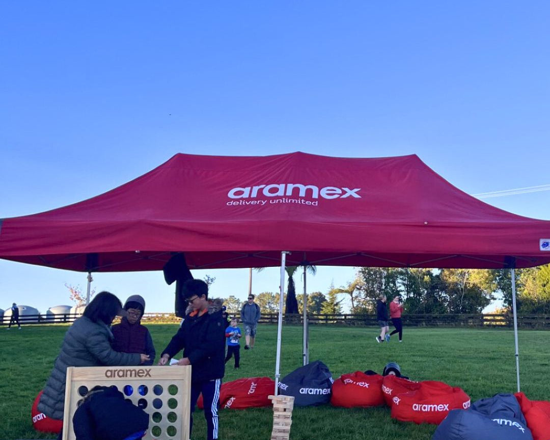 Aramex Branded Cornhole and Giant Connect Four