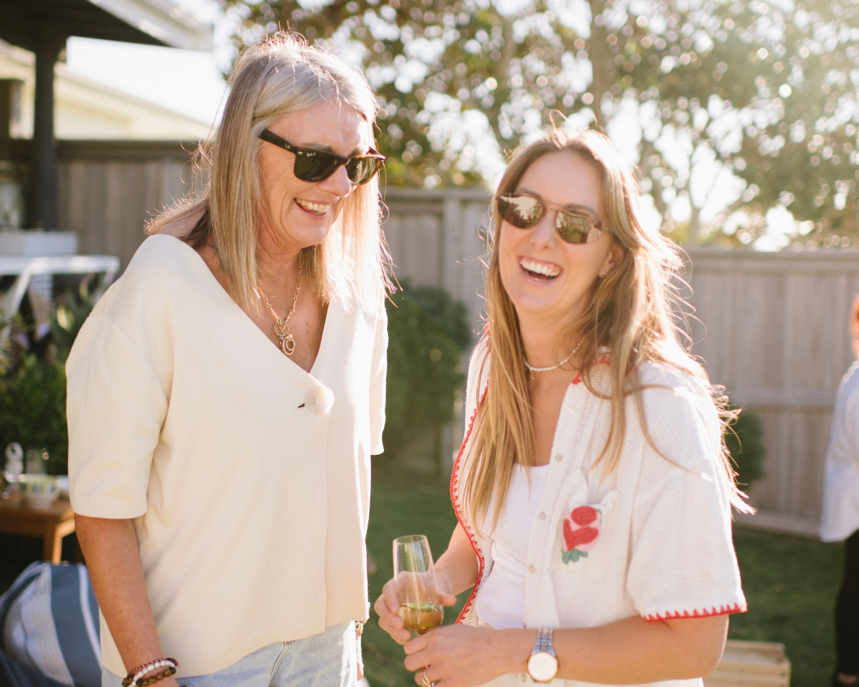 Family playing outdoor games together in a New Zealand backyard on Mother's Day