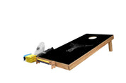 Bull Design Cornhole Set — bold bull vinyl decal on NZ pine and birch plywood