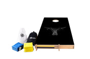 Bull Design Cornhole Set — bold bull vinyl decal on NZ pine and birch plywood
