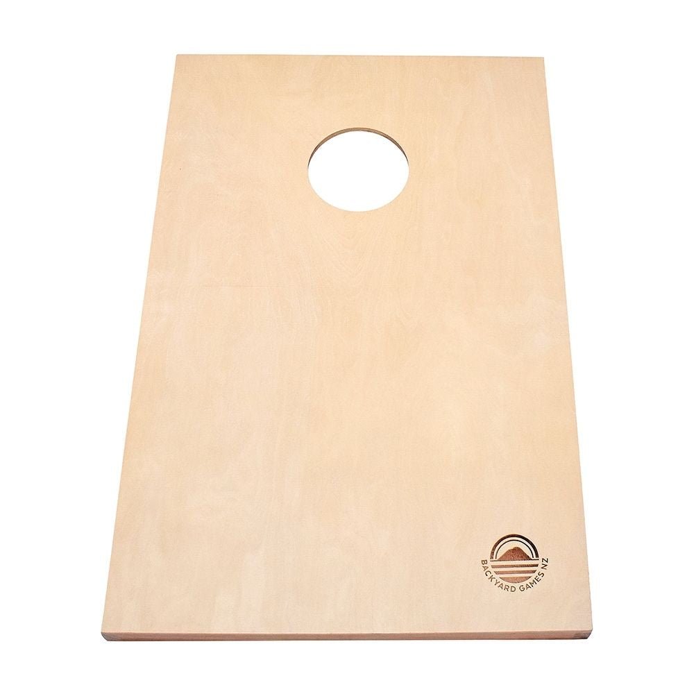 Compact cornhole board 900mm x 600mm natural wood — Backyard Games NZ portable set