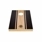 Close-up of runway stripe design on NZ pine and birch plywood cornhole board — Backyard Games NZ