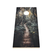 Forest Design Cornhole Board— native bush treeline vinyl decal on NZ pine and birch plywood