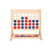 Giant Connect Four with red and blue discs set up