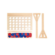 Giant Connect Four with red and blue discs pieces