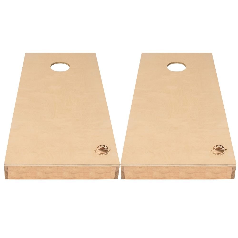 Two Natural Wood Cornhole Boards