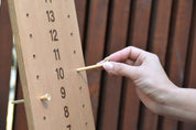 Wooden Scoreboard with Drinks Holder