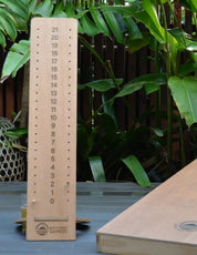 Wooden Scoreboard with Drinks Holder