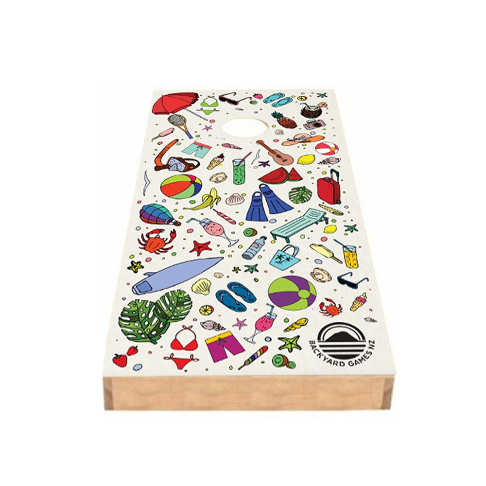 Summer Design Cornhole Board
