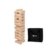 Super Giant Tumbling Tower NZ — oversized solid pine blocks stacked