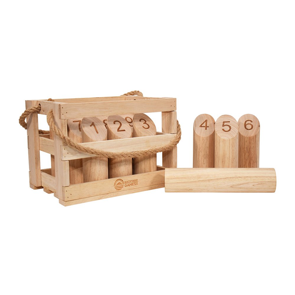 Backyard Games NZ wooden skittles set