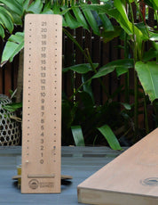 Wooden Scoreboard with Drinks Holder