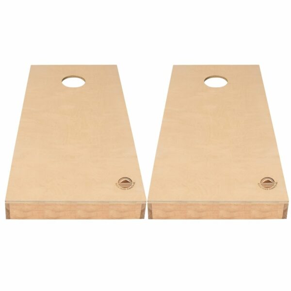 Two Board Natural Wood Cornhole Set