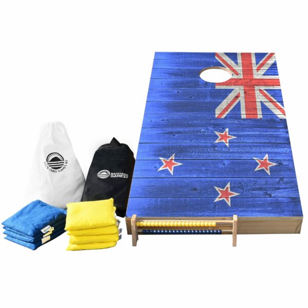 Portrait New Zealand Flag Cornhole Set