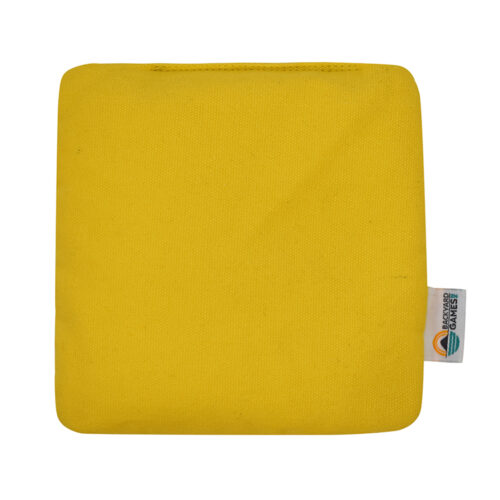 round corner yellow cornhole bag