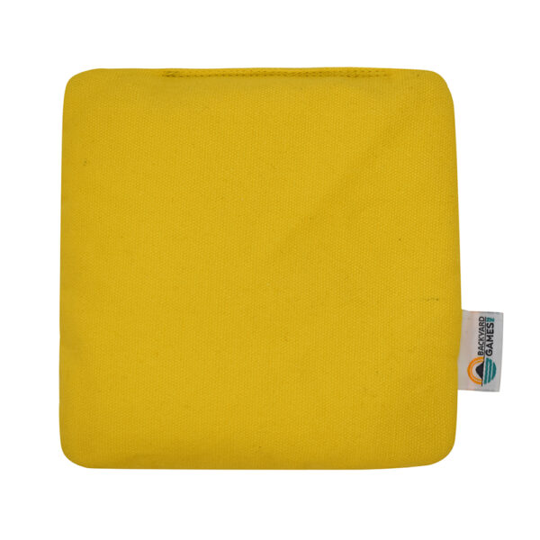 round corner yellow cornhole bag
