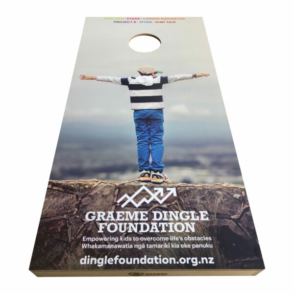 Graeme Dingle Foundation Branded Cornhole Board