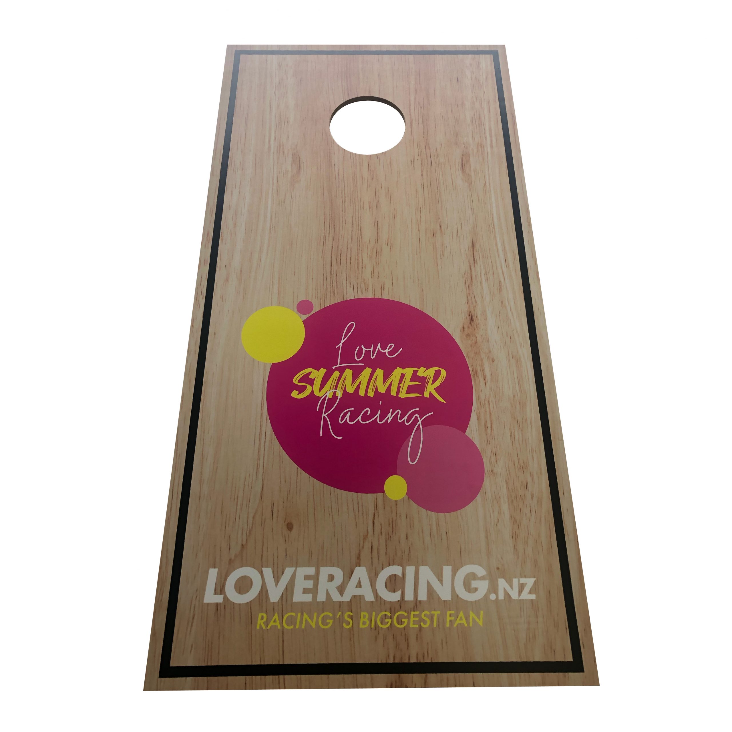 Love Racing Branded Cornhole Board